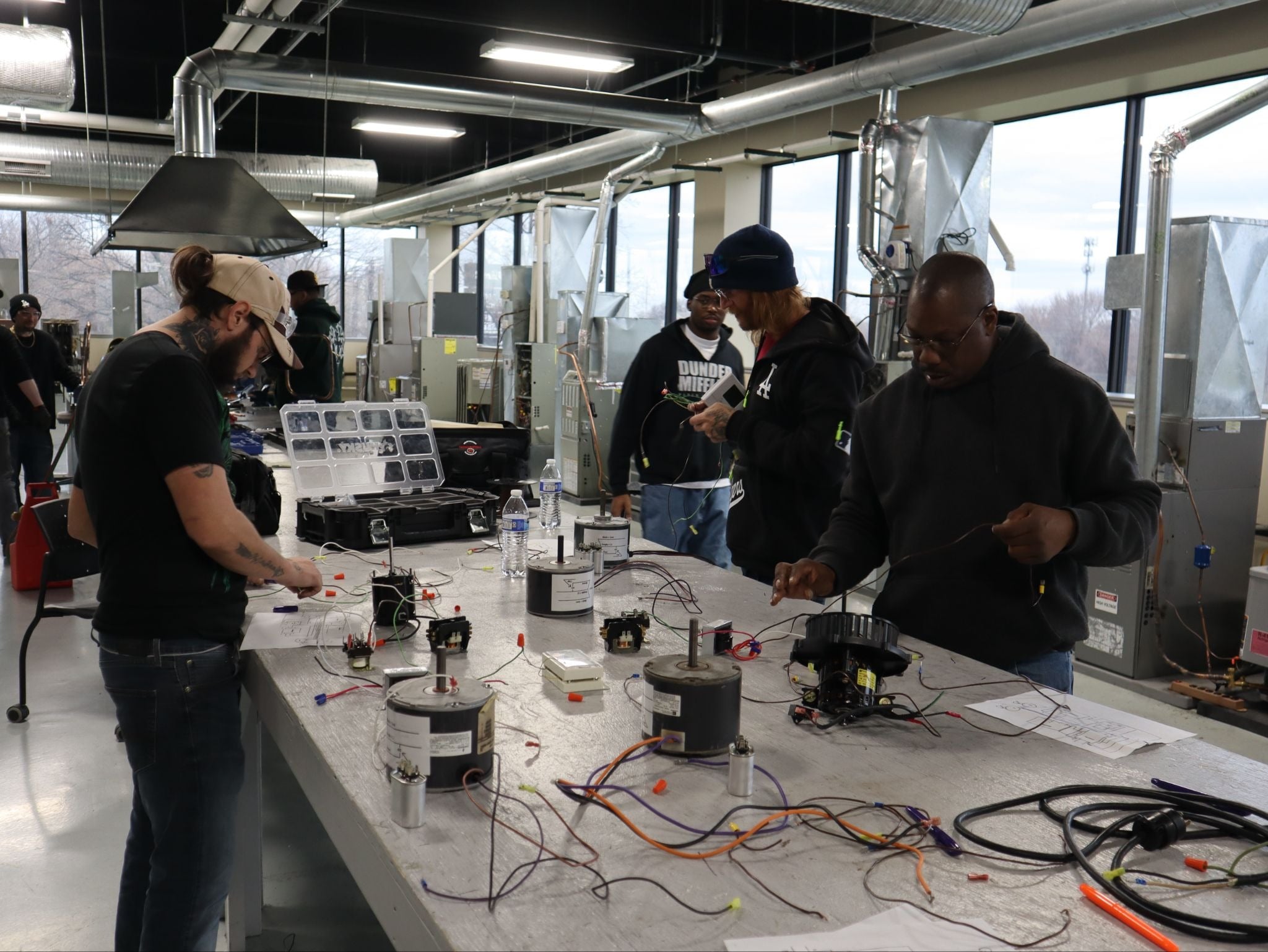 HVAC student at Pinnacle Career Institute